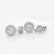 Heart-to-heart AAA zircon double round earrings Korean version small style factory wholesale commuter ladies