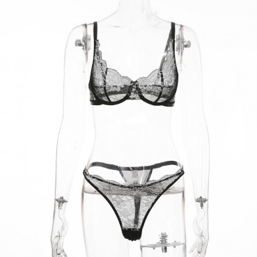 European and American sexy see-through erotic lingerie set