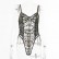 New lace mesh see-through embroidery strappy bodysuit