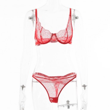 European and American sexy see-through erotic lingerie set