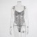 New lace mesh see-through embroidery strappy bodysuit