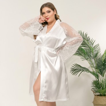 Plus size hot style lace stitching comfortable womens home clothes in stock