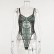 New lace mesh see-through embroidery strappy bodysuit