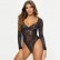 The new source of lace mesh splicing shapewear gathers long-sleeved bodysuit