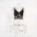 European and American womens lace mesh stitching bra strap sexy outer wear hollow top