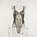 New lace mesh see-through embroidery strappy bodysuit