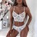 Hot sale spring and summer new womens sexy lace lace stitching sexy underwear suit