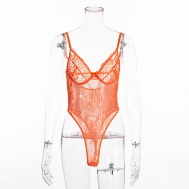 The source of the new lace mesh stitching one-piece shapewear gathers ladies one-piece