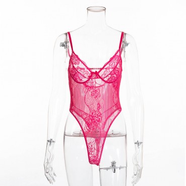 The source of the new lace mesh stitching one-piece shapewear gathers ladies one-piece