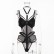 Net yarn stitching weaving strip halter neck hollow sexy underwear bottoming top bodysuit