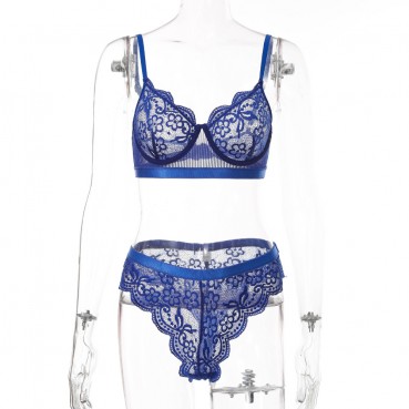 Fashion lace gather sexy lingerie female suit