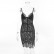 Summer new womens sexy hollow lace hook flower sling split sexy dress