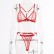 High-end quality new love lace perspective sexy underwear set