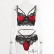 European and beautiful women lace perspective seductive velvet sexy lingerie set