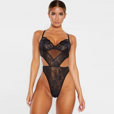 New sexy lace stitching body shaping one-piece womens clothing