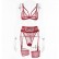 European and American hot-selling womens comfortable and soft lace perspective female sexy three-piece suit