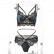 European and beautiful women lace perspective seductive velvet sexy lingerie set