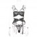 Summer new sexy lace eyelash sculpting sexy breast support underwear three-piece female