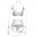 Fashionable and emotional steel ring gathers breast support underwear hot drill three-piece suit