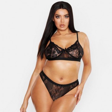 European and American womens plus size sexy lace sexy one-piece underwear