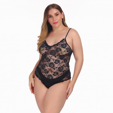 European and American womens plus size sexy lace sexy one-piece underwear in stock