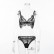 Hot Selling Sexy Ladies Lace Eyelash Erotic Lingerie Set Split Two-piece Set