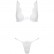 European and American womens lace eyelash three-point sexy lingerie set 11364