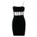 2021 new European and American fashion sexy black diamond suspenders ladies hollow dress tight bandage dress skirt