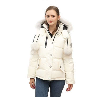 Parker down jacket womens new hooded fox fur collar European and American lightweight casual thickened winter jacket