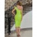 One-shoulder slanted shoulder dress bandage dress fluorescent color one-step skirt knitted