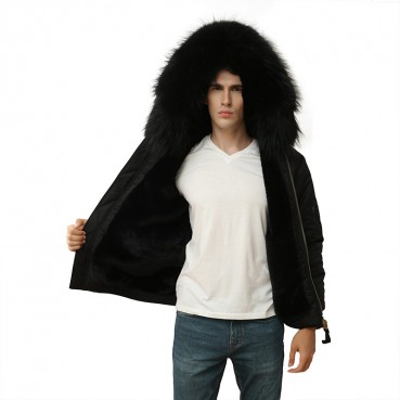 The new style pie overcomes male fur one rex rabbit fur liner short Ni overcomes men’s leather fur coat jacket