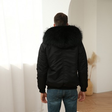 The new style pie overcomes male fur one rex rabbit fur liner short Ni overcomes men’s leather fur coat jacket