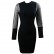 Autumn and winter new fashion long-sleeved dress half-high neck slim knit dress European and American autumn bandage