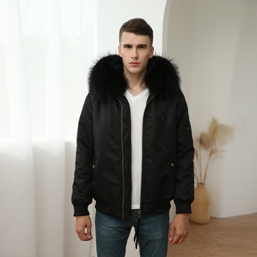 The new style pie overcomes male fur one rex rabbit fur liner short Ni overcomes men’s leather fur coat jacket