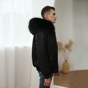 The new style pie overcomes male fur one rex rabbit fur liner short Ni overcomes men’s leather fur coat jacket