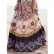 New European and American womens bohemian print dress, one-word strapless beach holiday skirt