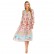 Spring and summer new womens dress with bohemian beach holiday style pleated print dress