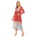 Spring and summer new womens dress with bohemian beach holiday style pleated print dress