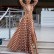 New autumn and winter dress Bohemian big swing V-neck dress Polka dot print long skirt