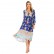 Spring and summer new womens dress with bohemian beach holiday style pleated print dress