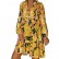 New style printed long-sleeved large-length dress European and American womens fashion plus size dress