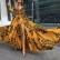 Autumn European and American dress sexy deep V-neck long-sleeved long skirt evening dress