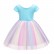 Girls dress spring and summer new childrens dress skirt girls childrens clothing rainbow mesh skirt crown sequin