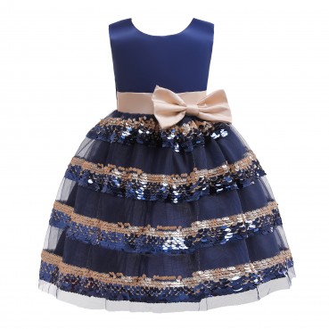 Girls dress spot new year childrens dress sequined mesh tulle tutu skirt childrens princess dress dress skirt