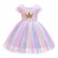 Girls dress spring and summer new childrens dress skirt girls childrens clothing rainbow mesh skirt crown sequin