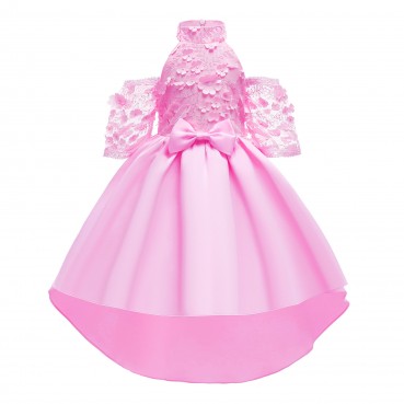 Girls dress new Korean childrens clothing princess dress children piano performance three-dimensional flower tuxedo