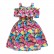 Summer new girls dresses little girls casual strapless color chiffon print princess dress children dress skirt