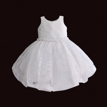 One-year-old dress 2021 new spring champagne tulle baby girl lottery dress flower girl wedding birthday dress