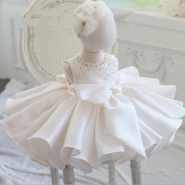 One-year-old dress female baby princess dress fluffy yarn one-year-old girl foreign style pink Korean birthday dress