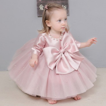 Baby girl one year old dress princess dress baby hundred-day dress 1-2-3 year old child birthday dress flower girl